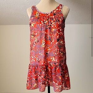 EUC Blousey Bright Tunic Tank, S